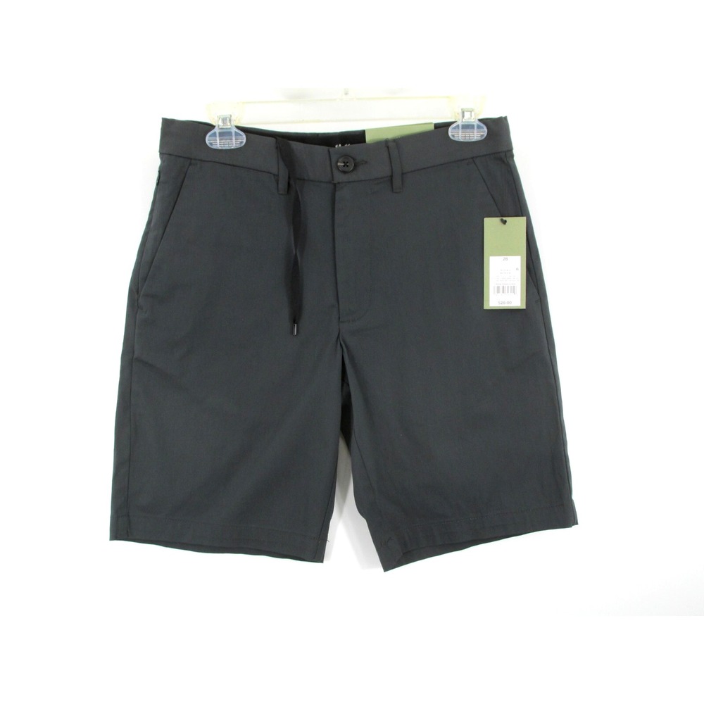 NWT GOODFELLOW Tech Shorts Men 28 Gray Wrinkle Resist Quick Dry Extra Stretch
